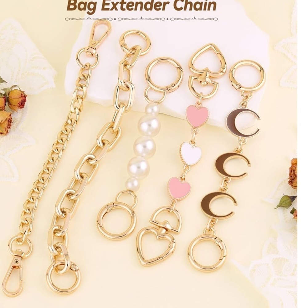 Bag Extender Chain Set or bag accessories set (5) pieces